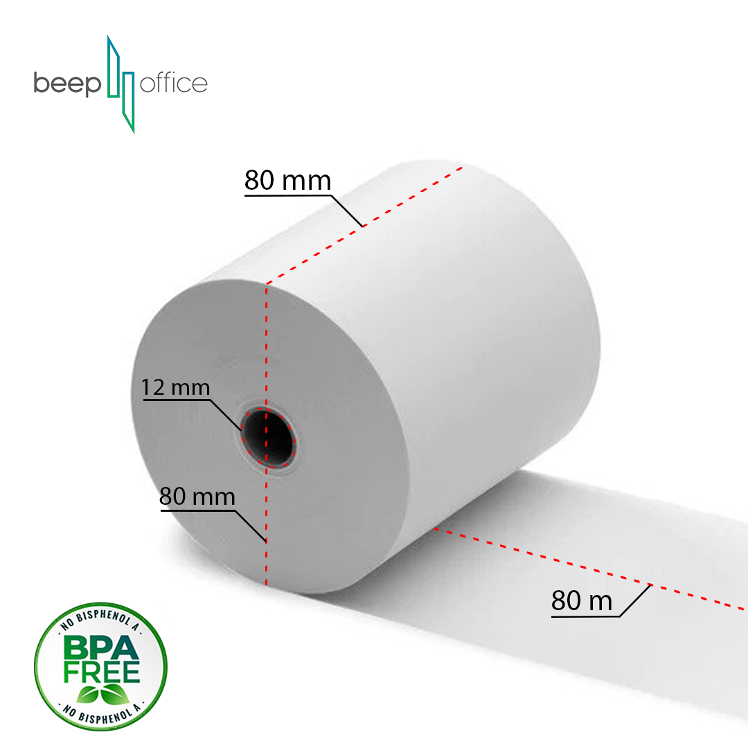 kassenrollen 80 x 80 x 12 / 80 Meter