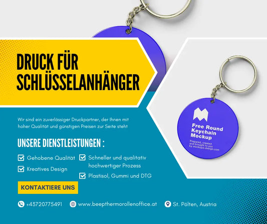 Druck für Schlüsselanhänger | 50 Stück