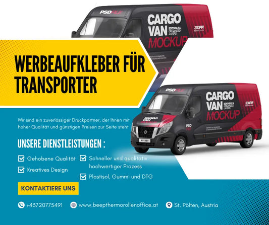 WERBEAUFKLEBER FÜR TRANSPORTER